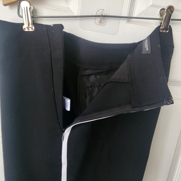 Loft Black with White Stripe Dress Marisa Trouser Pants - Picture 7 of 10